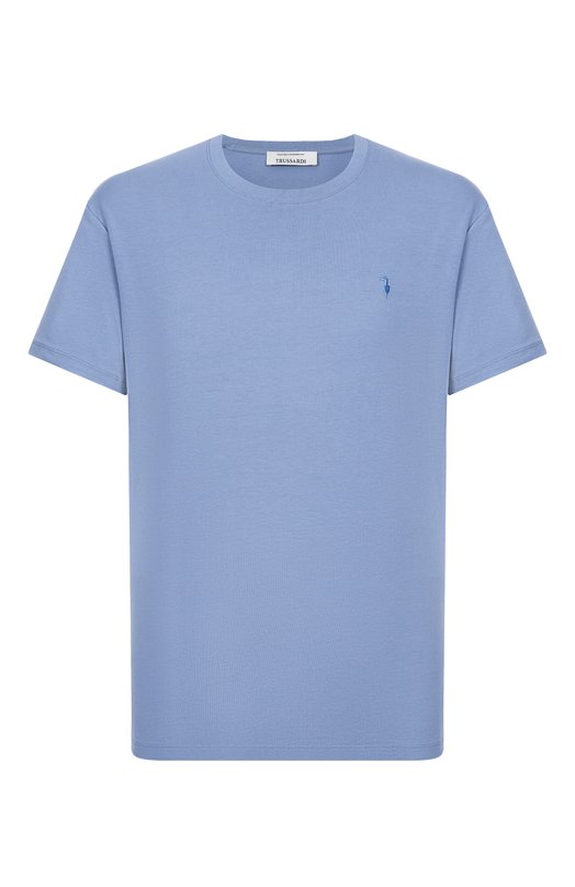 Хлопковая футболка Trussardi G0228000123N Синий G0228000123N