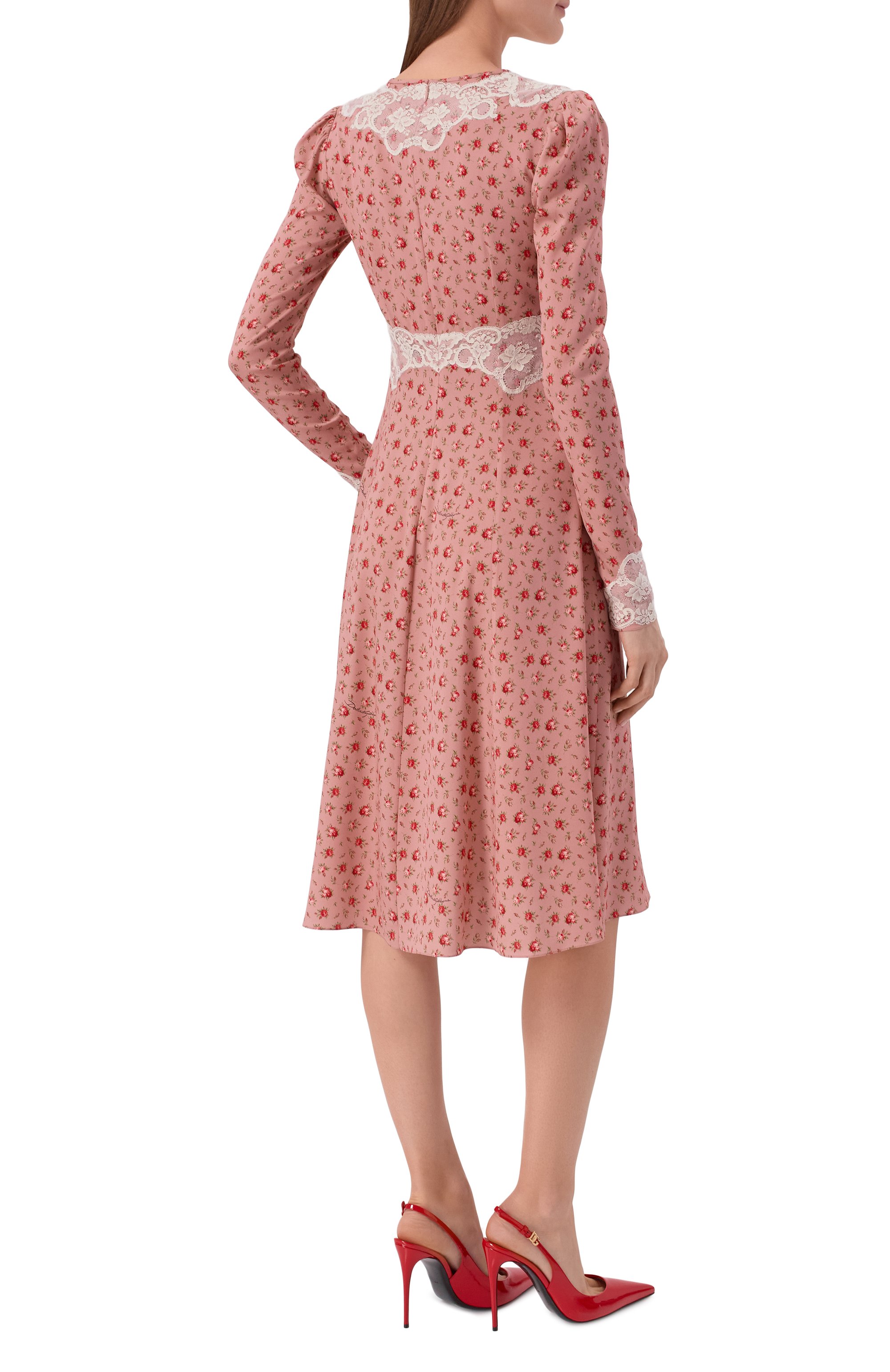 Платье из шелка и хлопка DOLCE & GABBANA, арт. F60GST/FSA79, фото 3