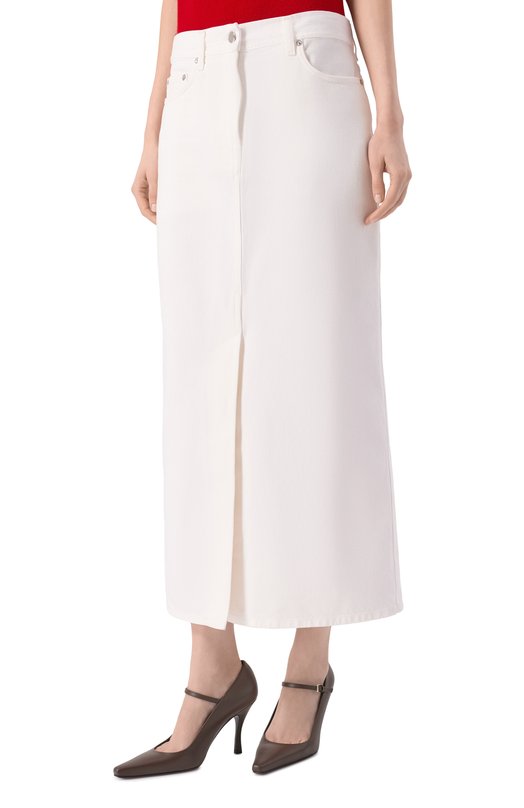 Джинсовая юбка Loulou de Saison R0NA LDS Белый  R0NA LDS Фото 3
