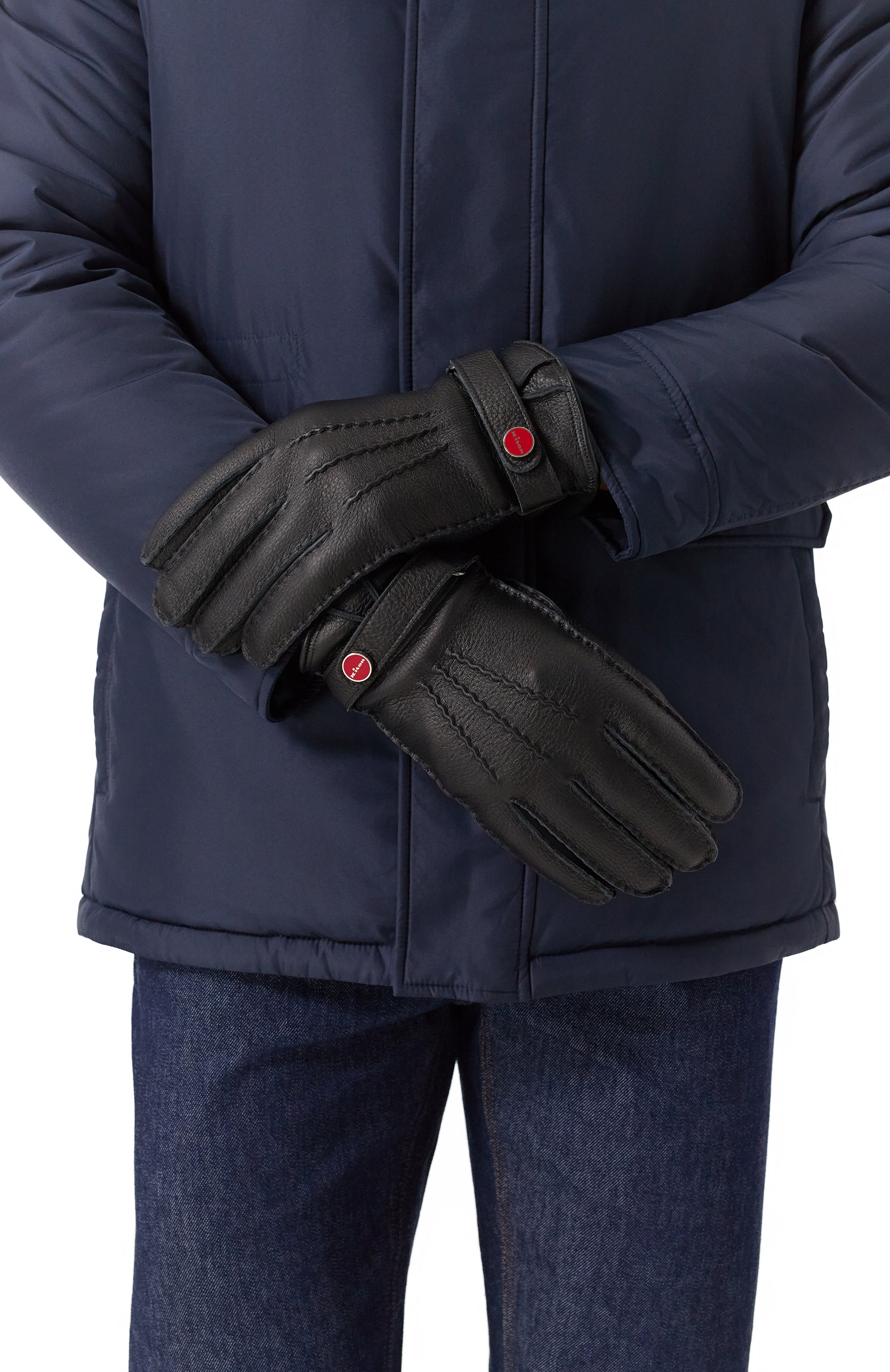 Кожаные перчатки KITON черного цвета по цене 85800 руб., арт. UGU023K0217H01, фото 2 Кожаные перчатки KITON, арт. UGU023K0217H01, фото 2