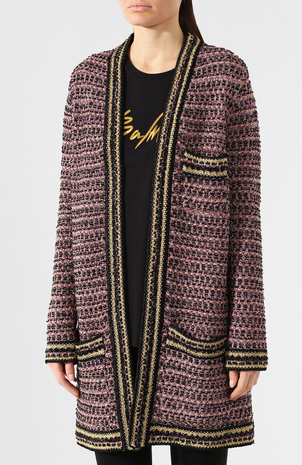 Твидовый кардиган M MISSONI розового цвета по цене 73500 руб., арт. 2DA00008/2K0031, фото 3 Твидовый кардиган M MISSONI, арт. 2DA00008/2K0031, фото 3