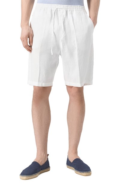 Льняные шорты 120% LINO белого цвета по цене 27100 руб., арт. 32ALIM29CM/0253/000, фото 3 Льняные шорты 120% LINO, арт. 32ALIM29CM/0253/000, фото 3