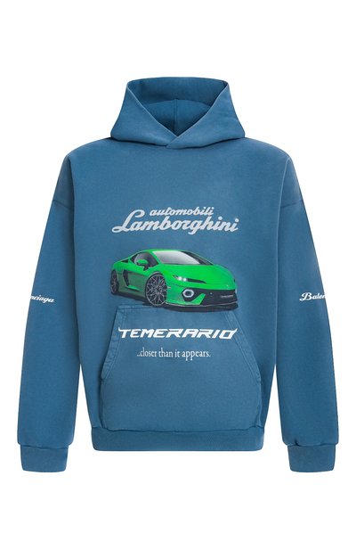 Мужской хлопковое худи balenciaga x automobili lamborghini BALENCIAGA, арт. 767877/TSVT9