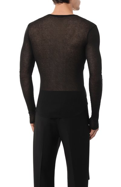 Хлопковый лонгслив ANN DEMEULEMEESTER, арт. 2402-M-JTS10-FA434-099, фото 4