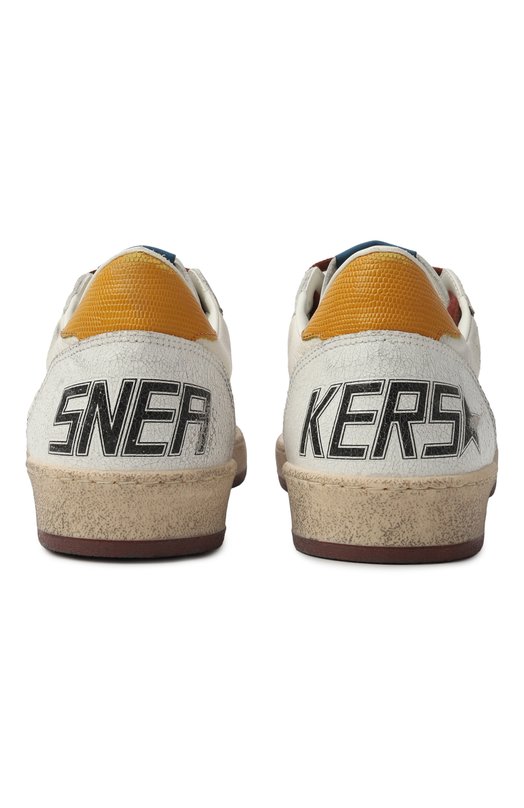 Кожаные кеды Ball Star  Golden Goose Deluxe Brand GMF00117.F007352 Белый  GMF00117.F007352 Фото 7