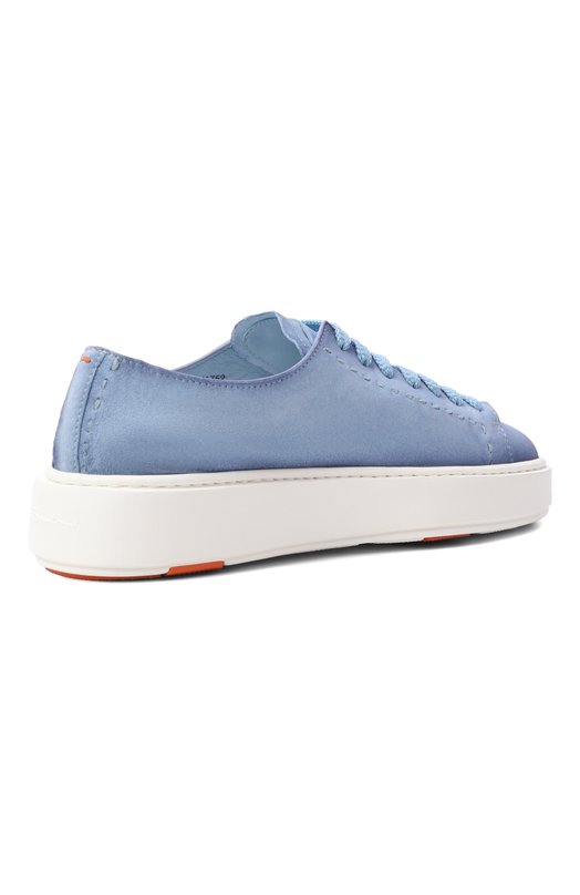 Замшевые кеды Santoni WBCG61355BARTEYA Голубой  WBCG61355BARTEYA Фото 5