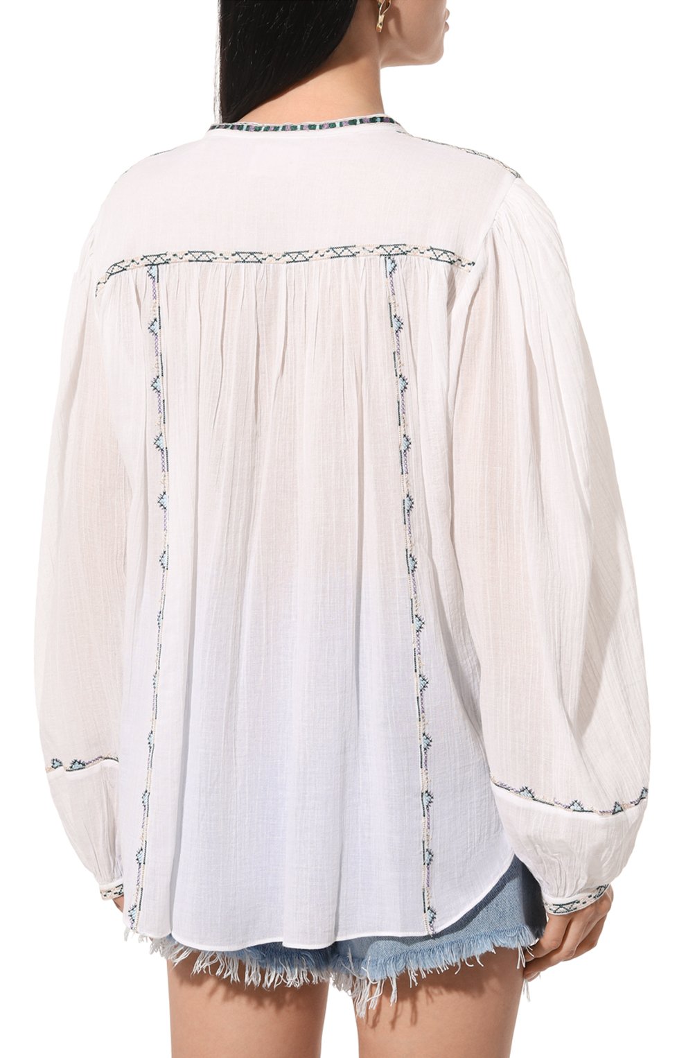 Хлопковая блузка ISABEL MARANT ETOILE, арт. 24PHT0371FA-B1J15E, фото 4
