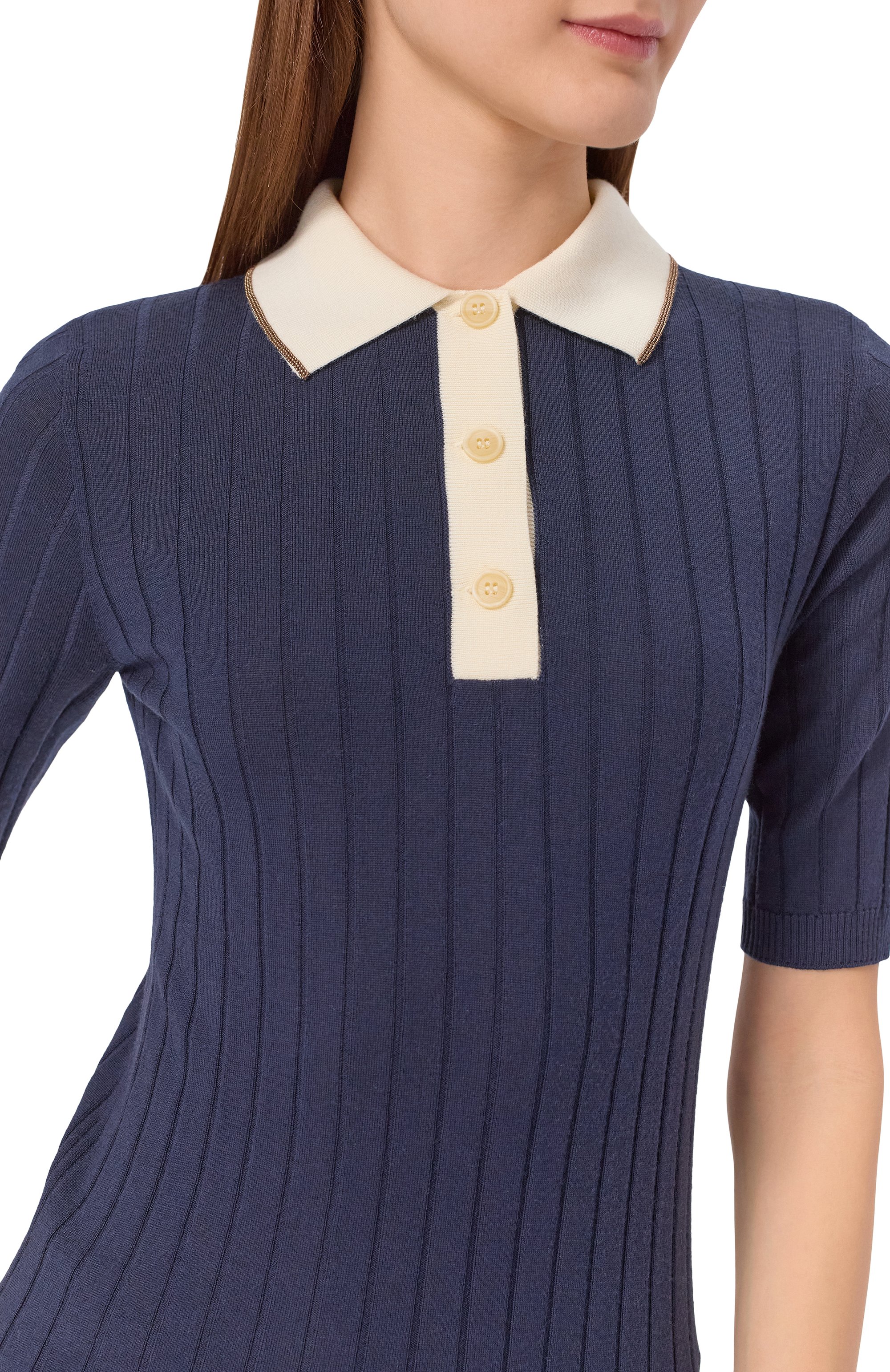 Поло из шерсти и кашемира BRUNELLO CUCINELLI, арт. M14817205, фото 5