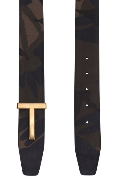 Кожаный ремень с фигурной пряжкой TOM FORD, арт. 118TB178M-CL9, фото 2