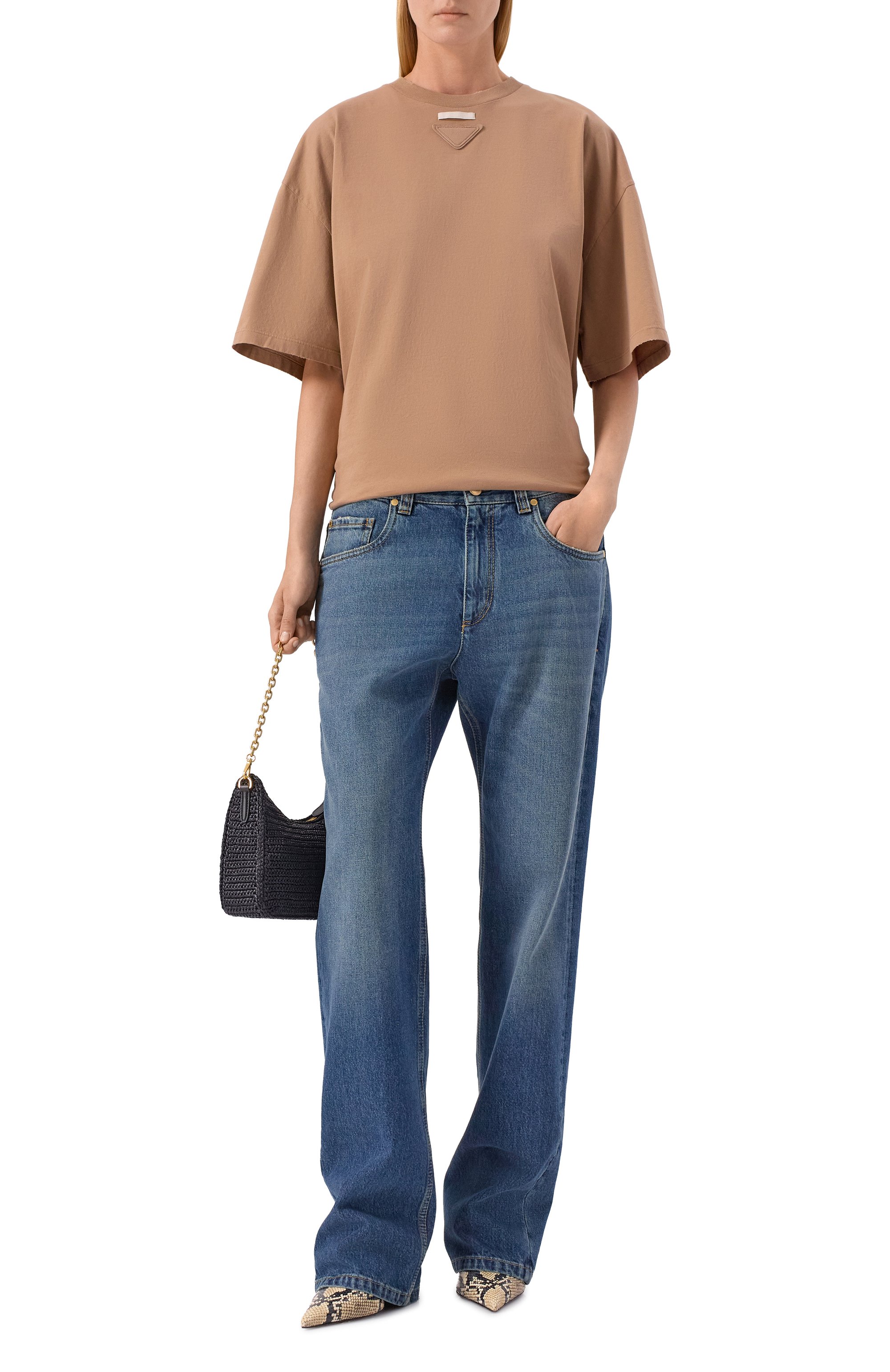 Хлопковая футболка PRADA, арт. 3558A/12ZB, фото 2