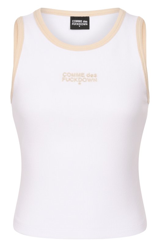 Хлопковая майка Comme des Fuckdown CFABW01598 Белый CFABW01598