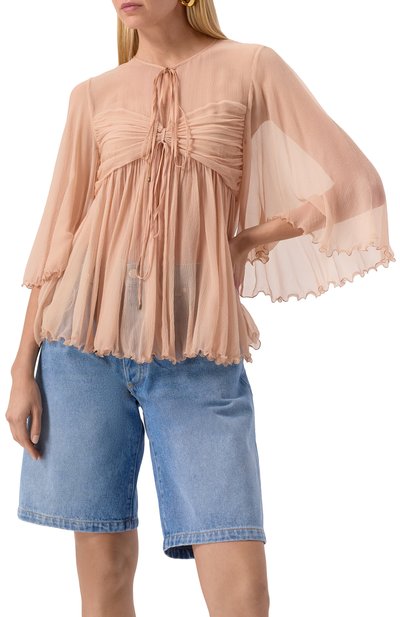 Шелковая блузка CHLOÉ, арт. CH25SHT27116, фото 3