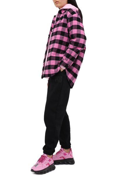 Текстильные кроссовки chain reaction VERSACE фуксия цвета по цене 96500 руб., арт. DST030G/D37TG, фото 2 Текстильные кроссовки chain reaction VERSACE, арт. DST030G/D37TG, фото 2