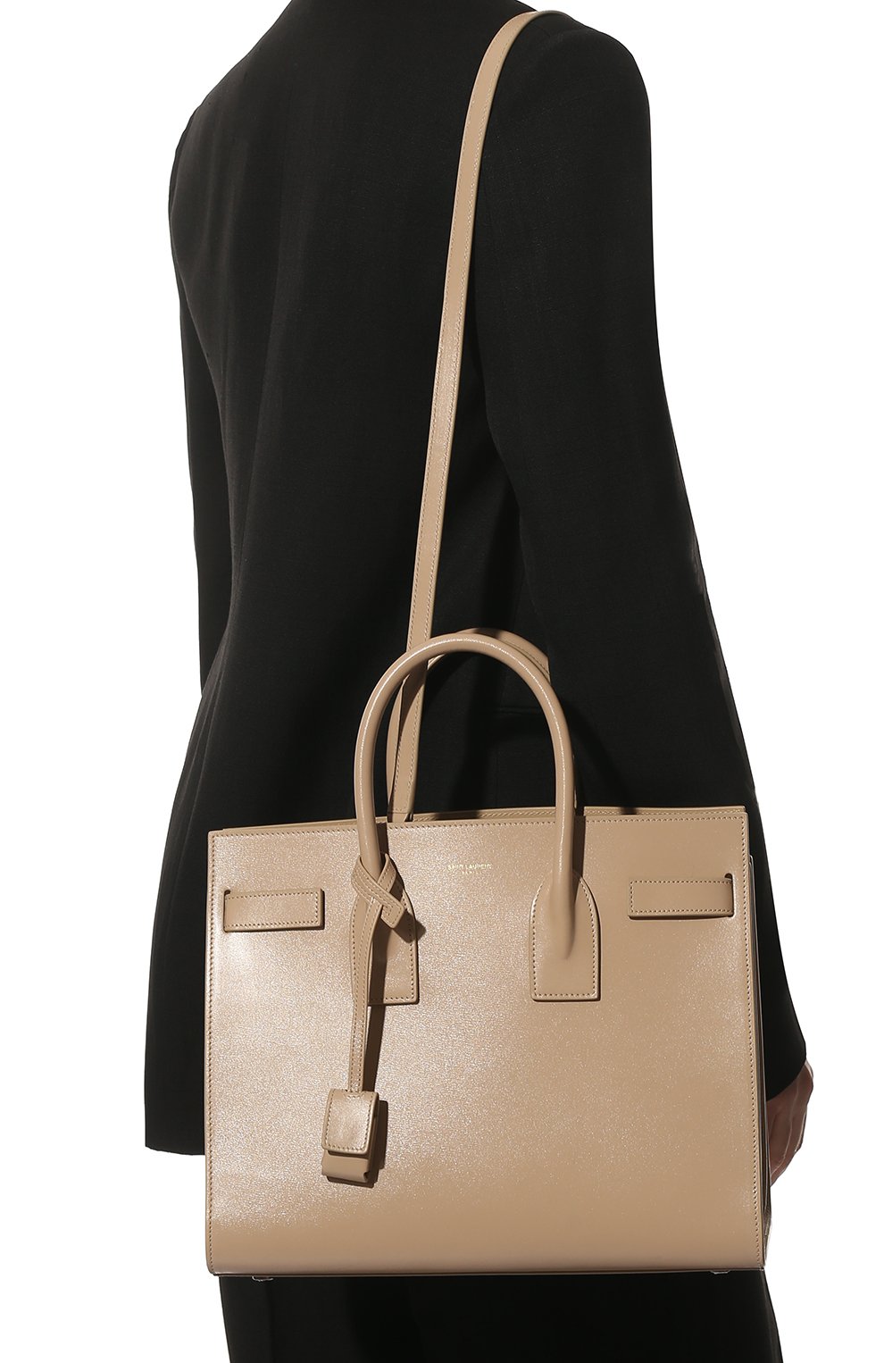 Сумка sac de jour small SAINT LAURENT светло-бежевого цвета по цене 454500 руб., арт. 378299/02G9W, фото 6 Сумка sac de jour small SAINT LAURENT, арт. 378299/02G9W, фото 6