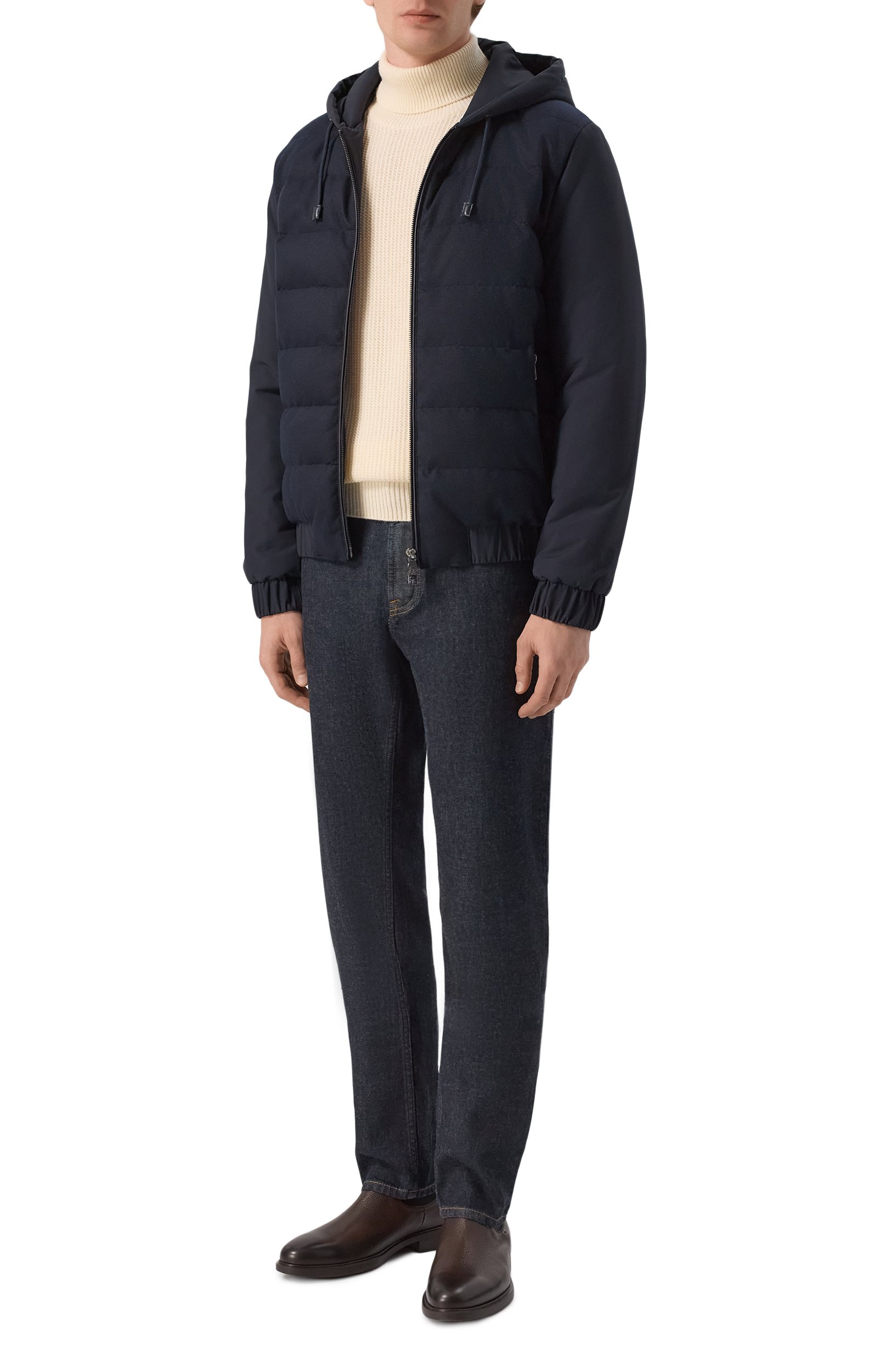 Утепленный бомбер CORNELIANI темно-синего цвета по цене 118000 руб., арт. 28L5U1/2A20112, фото 2 Утепленный бомбер CORNELIANI, арт. 28L5U1/2A20112, фото 2