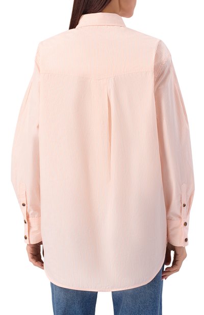 Хлопковая рубашка GANNI, арт. W0898, фото 4