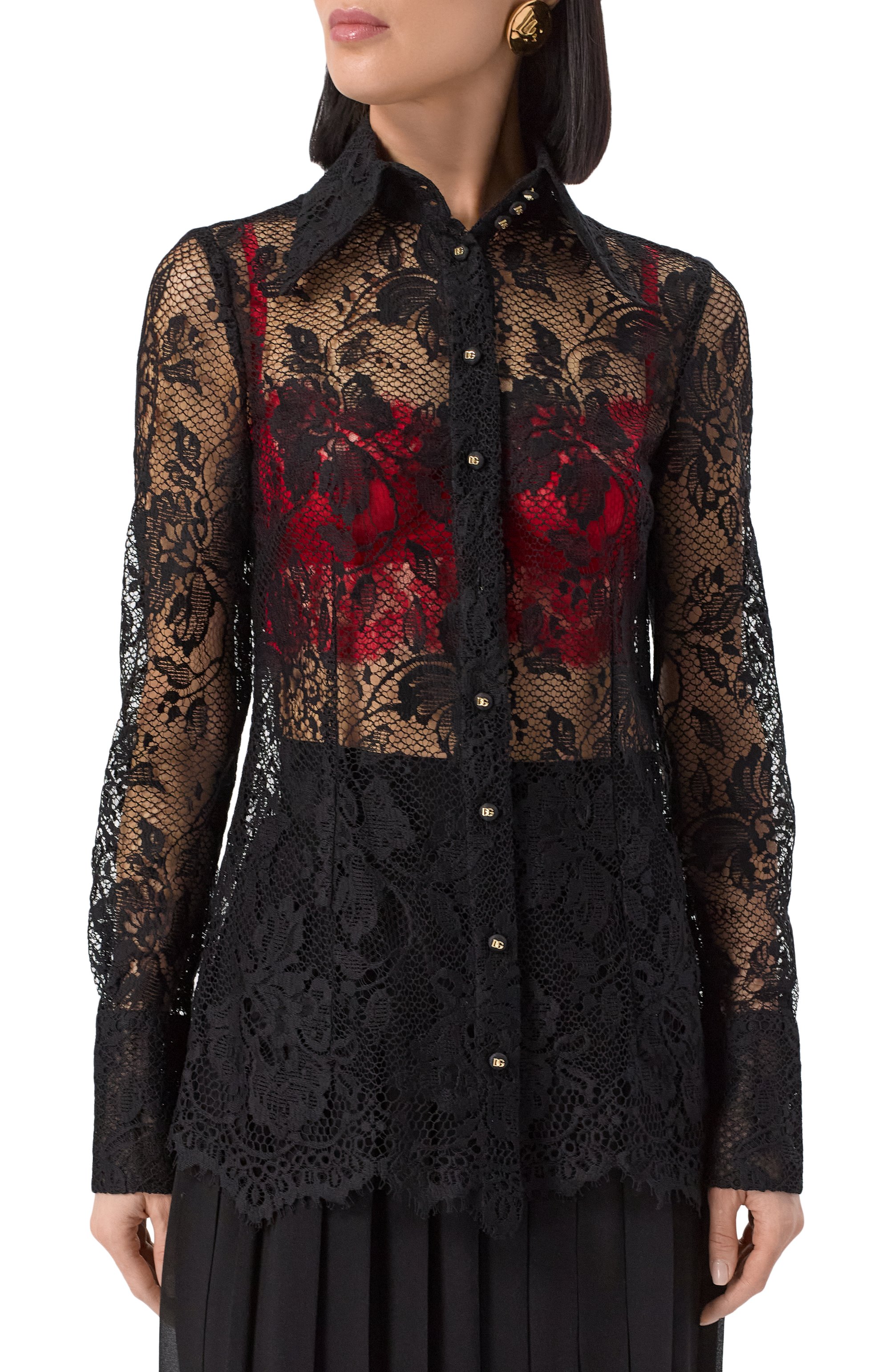 Хлопковая блузка DOLCE & GABBANA, арт. F5P70T/ILMBI, фото 3