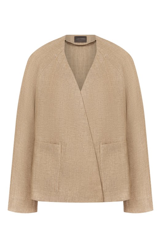 Льняной жакет Lorena Antoniazzi E2623GA20A/5285 Бежевый E2623GA20A/5285