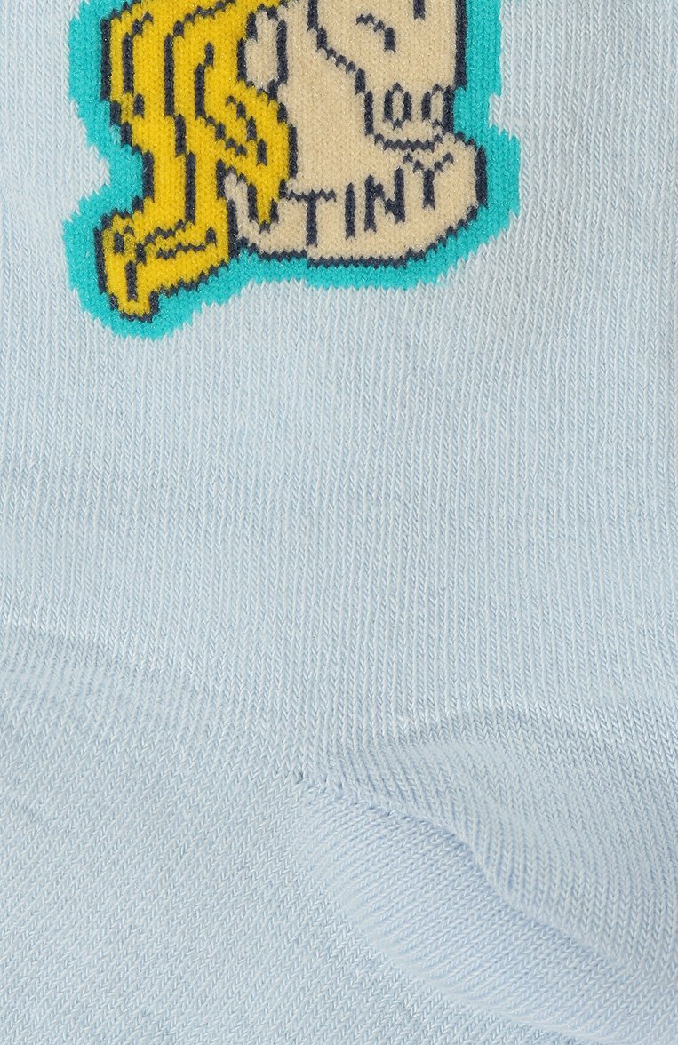 Детские хлопковые носки TINYCOTTONS голубого цвета, арт. SS24-389 | Фото 2 (Материал: Хлопок, Текстиль; Нос: Не проставлено; Кросс-КТ: Носки)