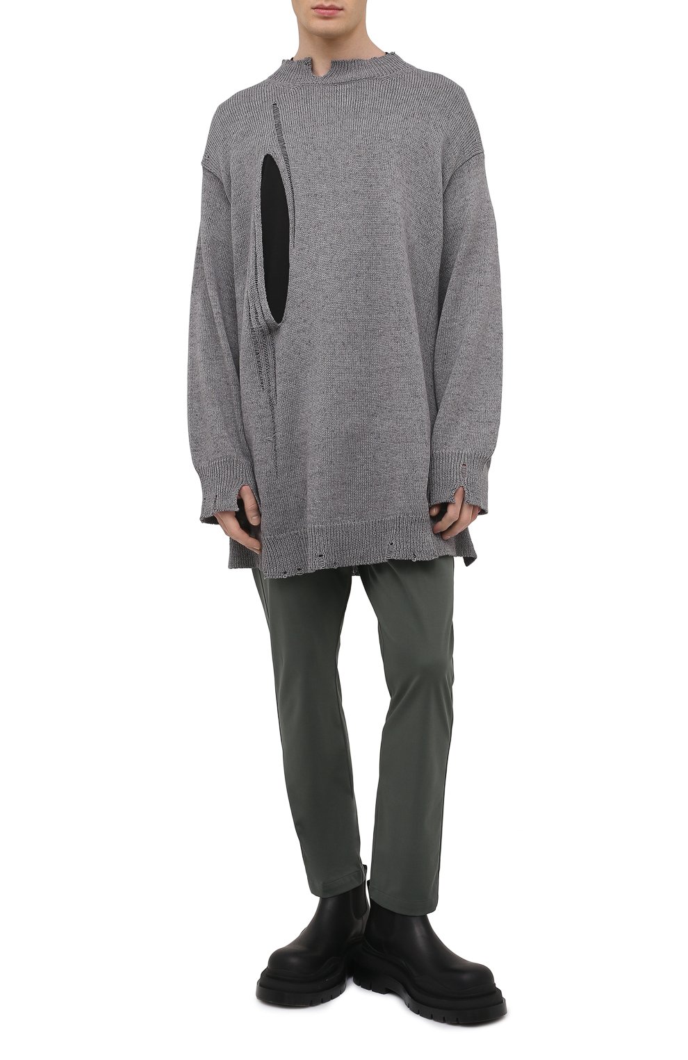 Брюки KAZUYUKI KUMAGAI хаки цвета по цене 41050 руб., арт. AP11-225, фото 2 Брюки KAZUYUKI KUMAGAI, арт. AP11-225, фото 2