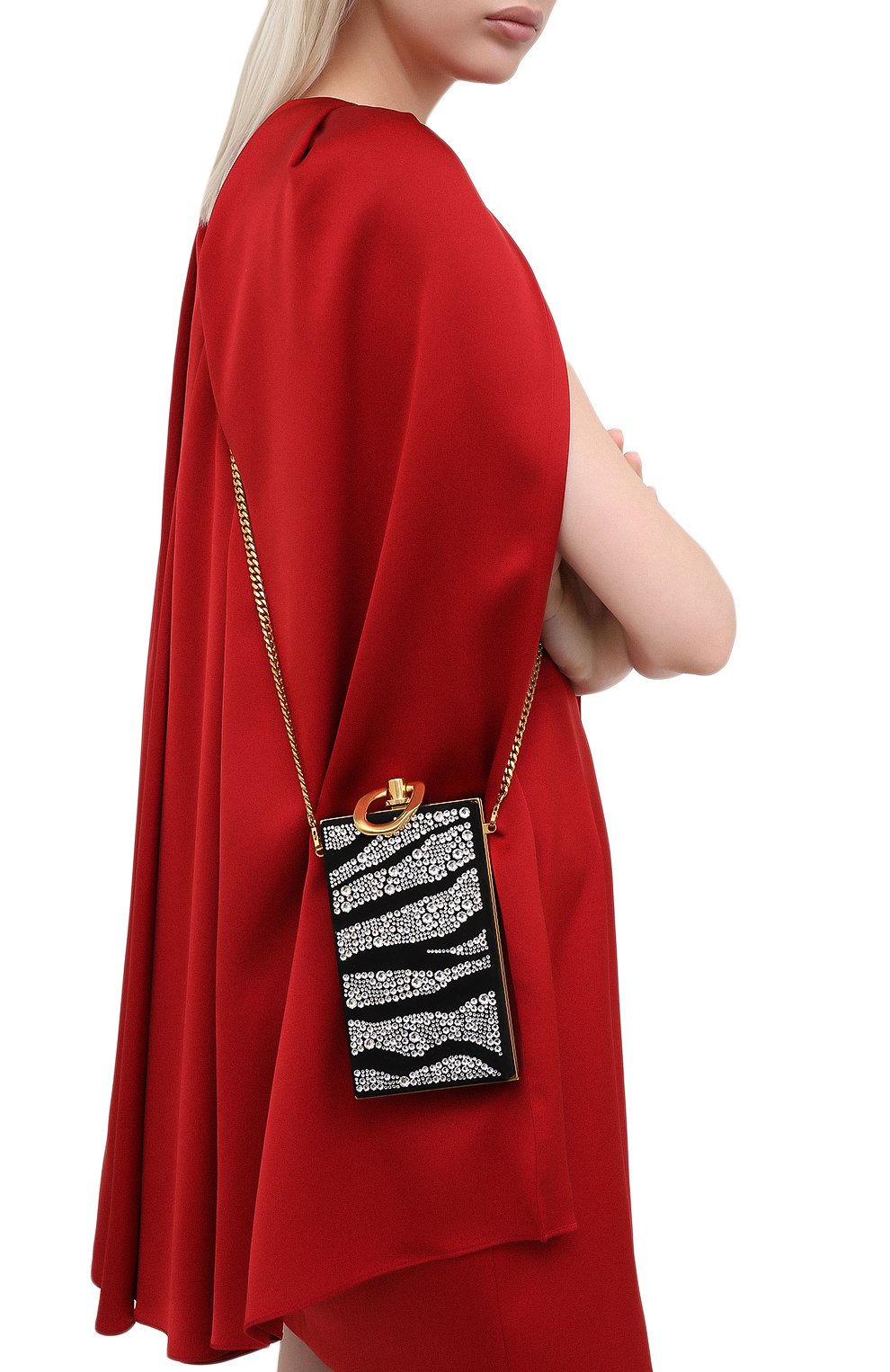 Клатч BALMAIN черно-белого цвета по цене 322000 руб., арт. UN1S460/AVZS, фото 5 Клатч BALMAIN, арт. UN1S460/AVZS, фото 5