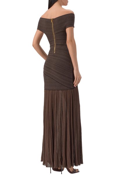 Платье из хлопка и вискозы BALMAIN, арт. GF0RPB15/KJ68, фото 3