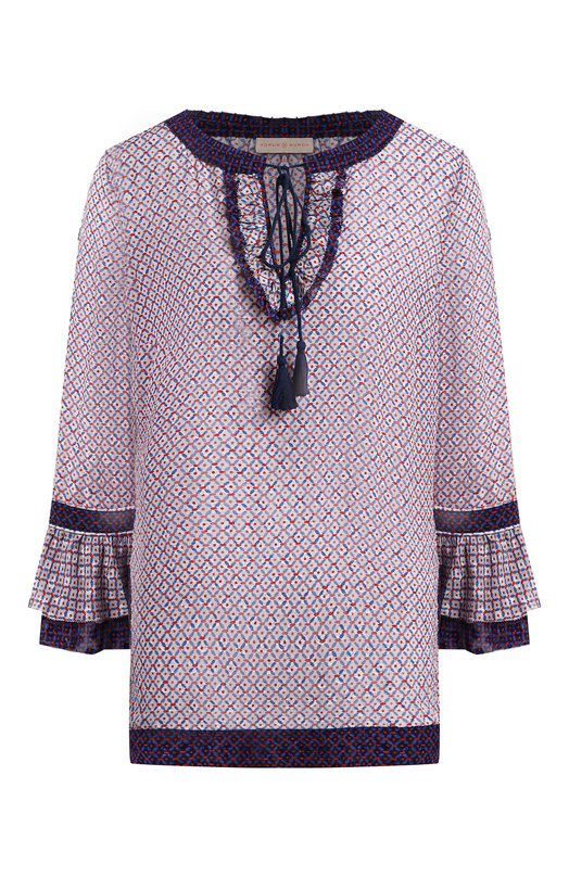 

Блузка из шелка и вискозы Tory Burch, Разноцветный