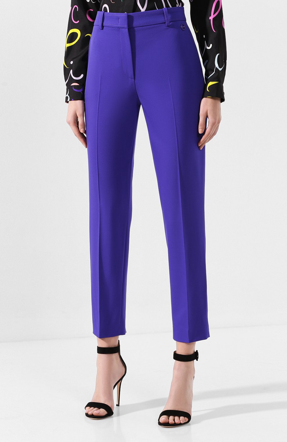 Шерстяные брюки EMILIO PUCCI фиолетового цвета по цене 64950 руб., арт. 9RRT51/9R605, фото 3 Шерстяные брюки EMILIO PUCCI, арт. 9RRT51/9R605, фото 3
