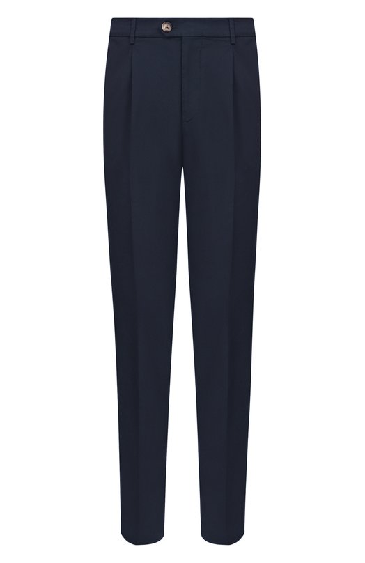 Хлопковые брюки Brunello Cucinelli M289LE1450 Синий M289LE1450