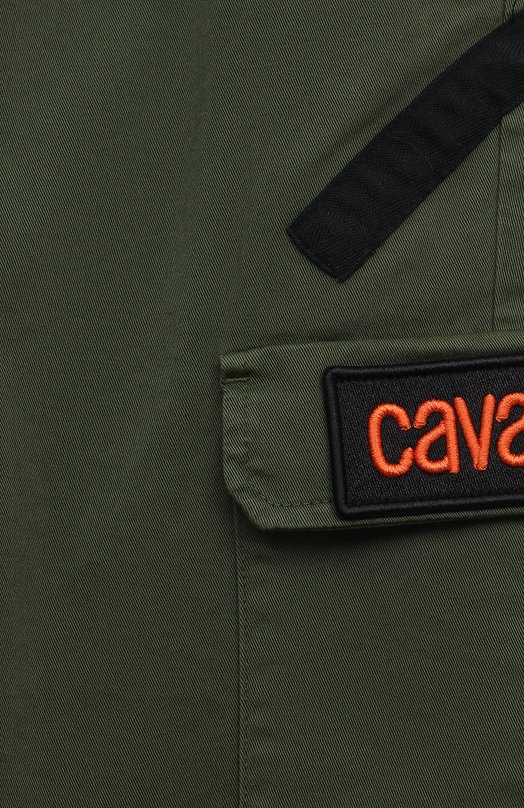 Хлопковые брюки Roberto Cavalli Хаки, фото 3