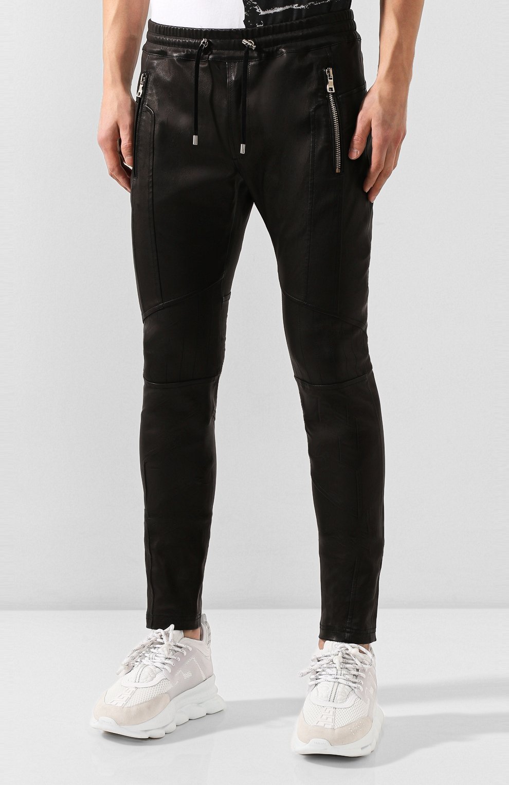 Кожаные брюки BALMAIN, арт. TH15630/Z319, фото 3