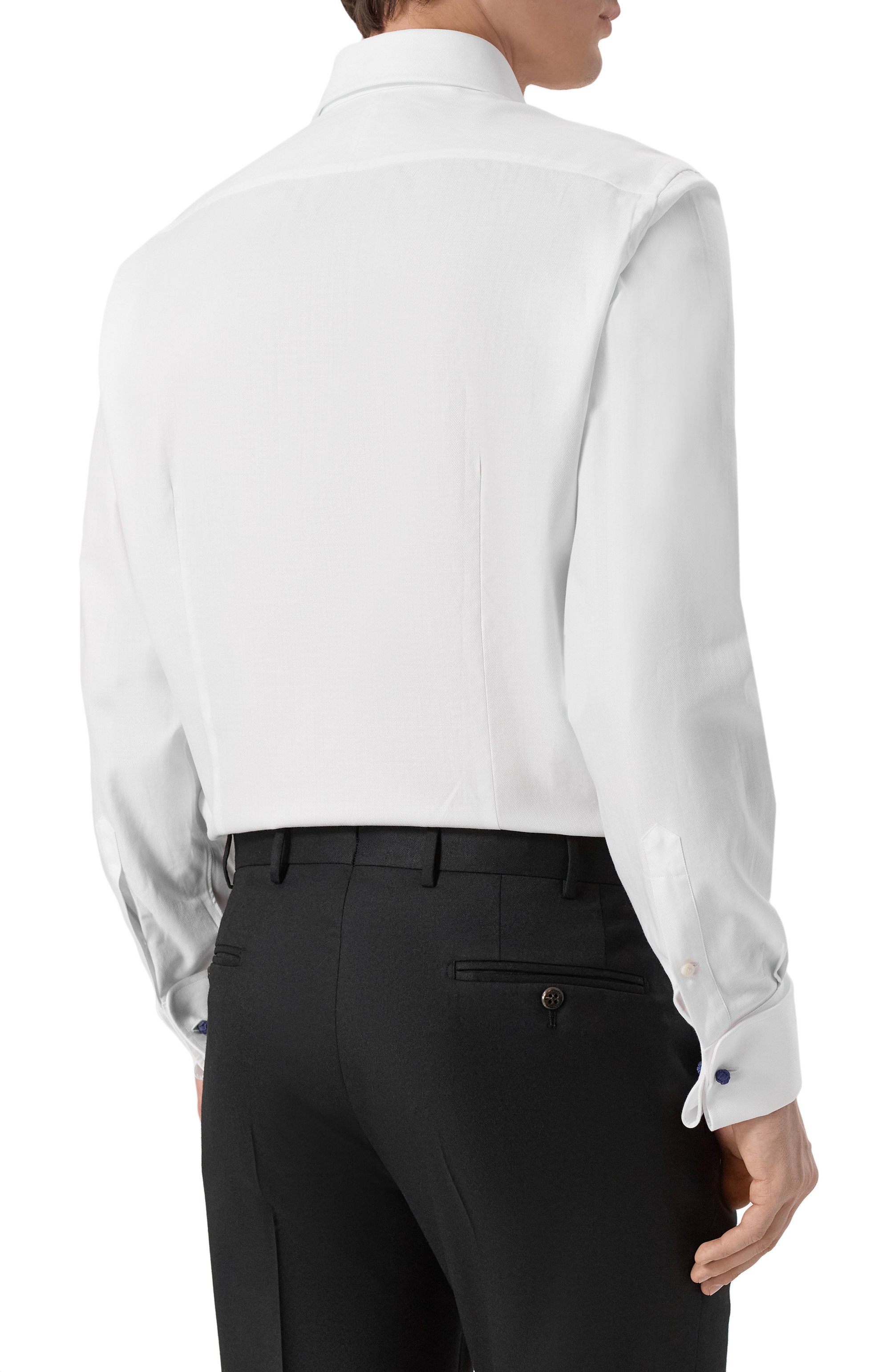 Хлопковая сорочка ALESSANDRO GHERARDI белого цвета по цене 29950 руб., арт. BP1-2G-7D/7507, фото 4 Хлопковая сорочка ALESSANDRO GHERARDI, арт. BP1-2G-7D/7507, фото 4