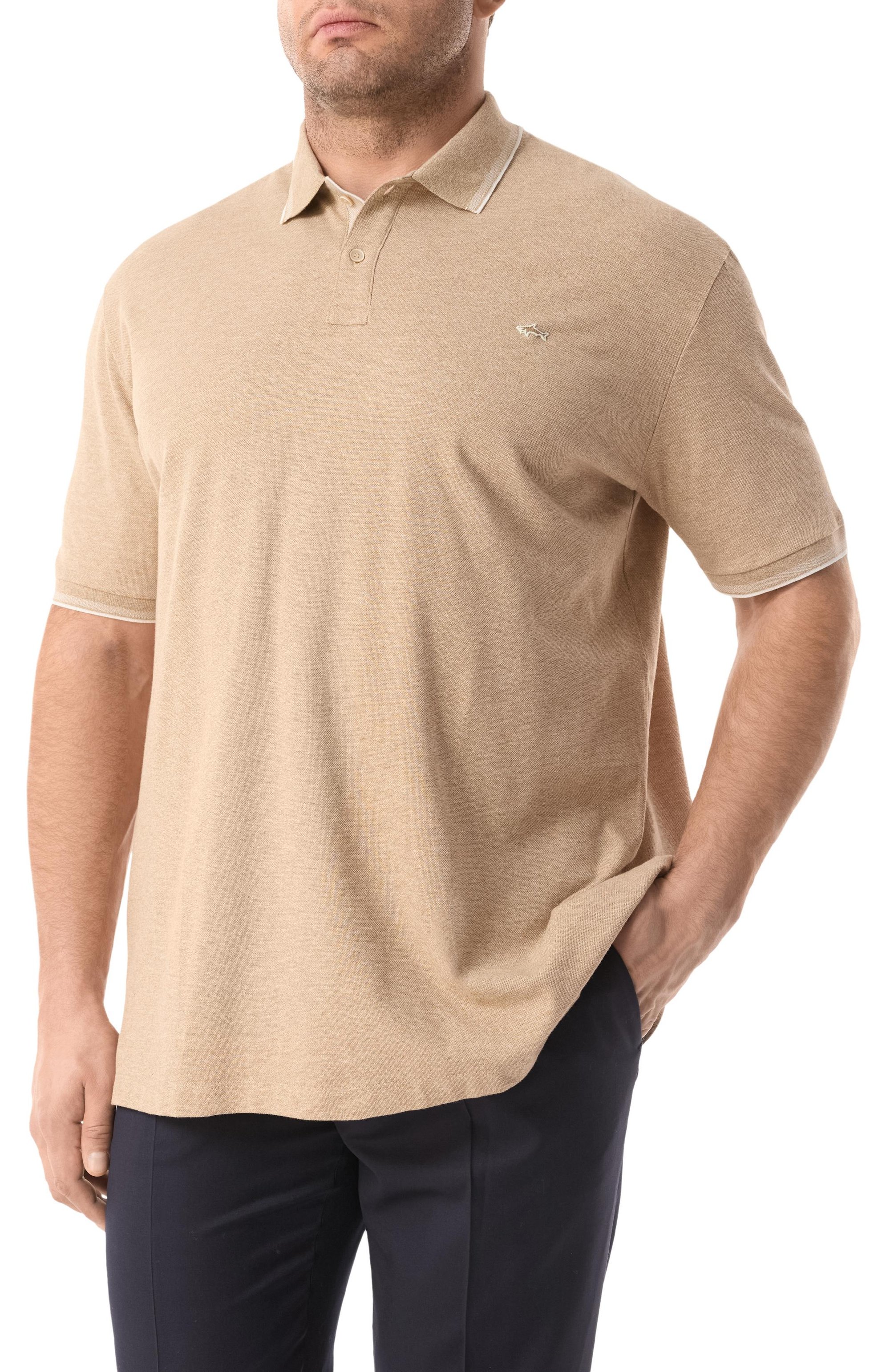 Хлопковое поло PAUL&SHARK бежевого цвета по цене 29650 руб., арт. 25411205/6XL, фото 3 Хлопковое поло PAUL&SHARK, арт. 25411205/6XL, фото 3