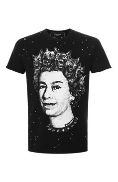 Мужская хлопковая футболка DOMREBEL черного цвета, арт. LIZ/T-SHIRT/PAINT | Фото 1 (Рукава: Короткие; Длина (для топов): Стандартные; Стили: Гранж; Принт: С принтом; Мужское Кросс-КТ: Футболка-одежда; Материал сплава: Проставлено, Проверено; Материал внешний: Хлопок; Статус проверки: Проверено, Проверена категория; Драгоценные �камни: Проставлено; Размерность: Маломерит)