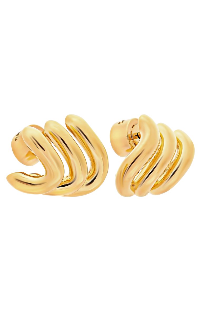 Женские серьги loop trio BALENCIAGA золотого цвета, арт. 792822 TZ99G | Фото 3 (Материал: Металл; Нос: Не проставлено; Региональные ограничения белый список (Axapta Mercury): Не проставлено)