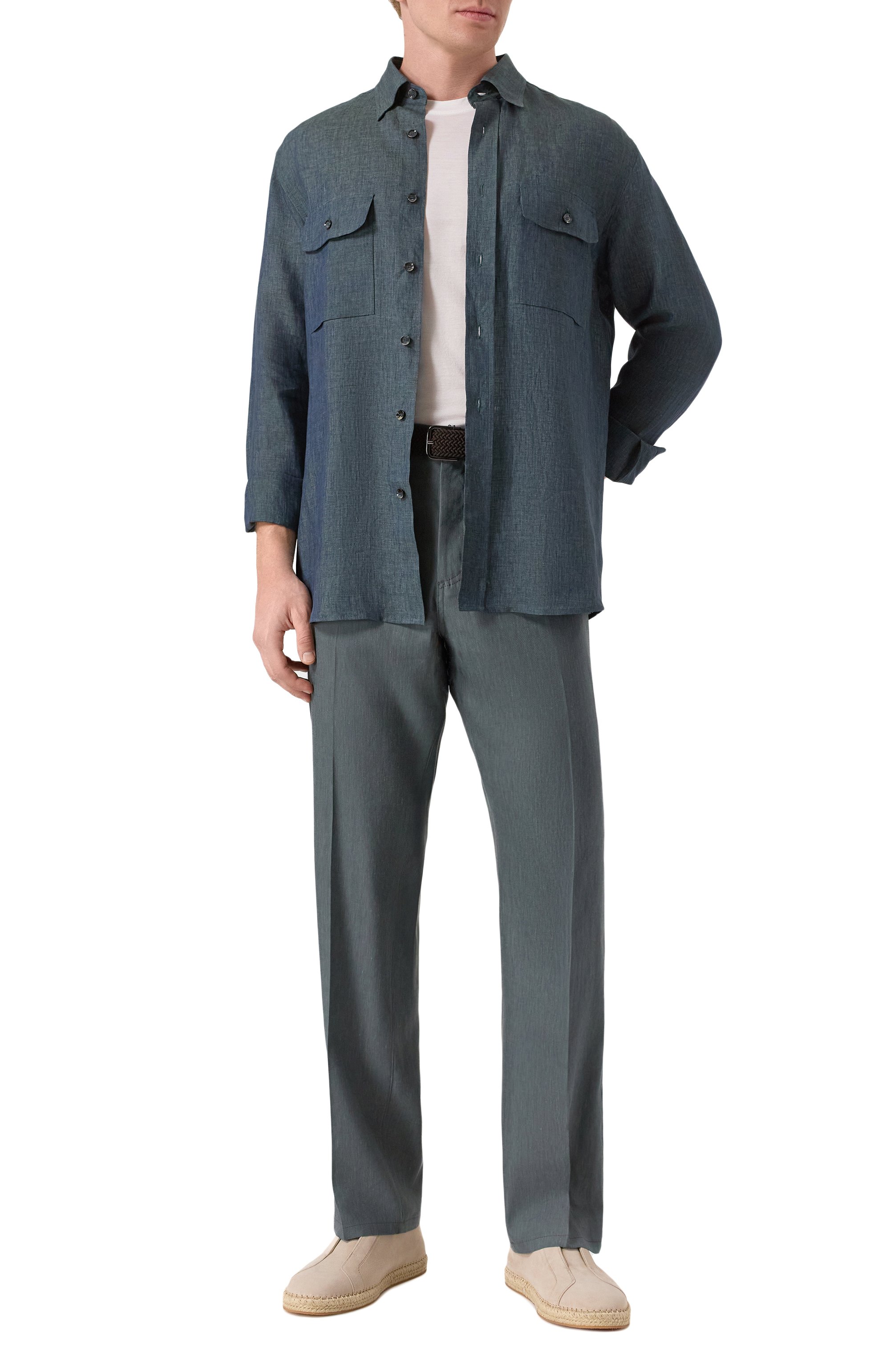 Брюки изо льна и шерсти CANALI, арт. U7052/AE02571, фото 2