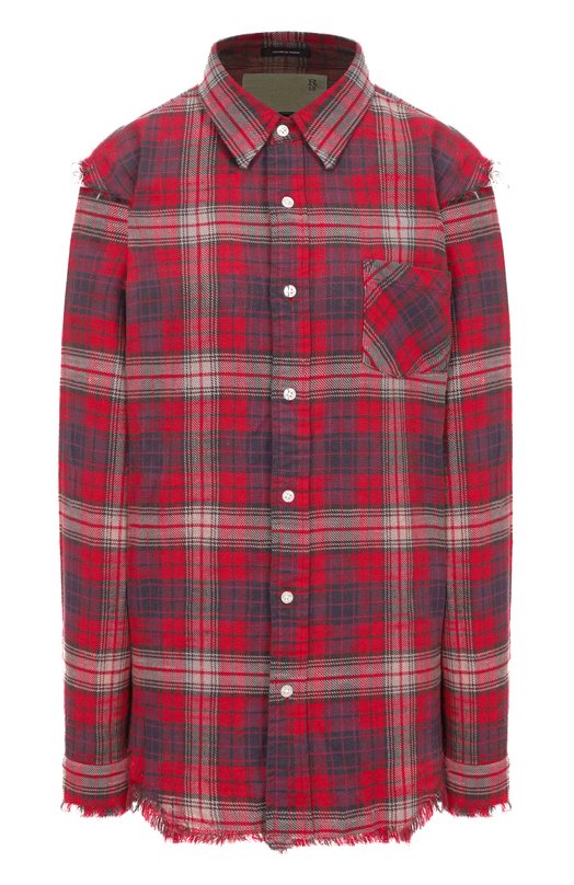 Хлопковая рубашка R13 R13WR008-R604B Красный R13WR008-R604B