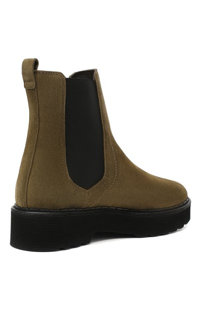 Комбинированные ботинки TOD’S хаки цвета по цене 69950 руб., арт. XXW80C0DR70RE0, фото 4 Комбинированные ботинки TOD’S, арт. XXW80C0DR70RE0, фото 4