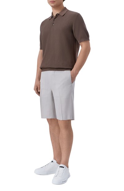 Мужские шорты изо льна и шерсти CORNELIANI, арт. 274555/2718468