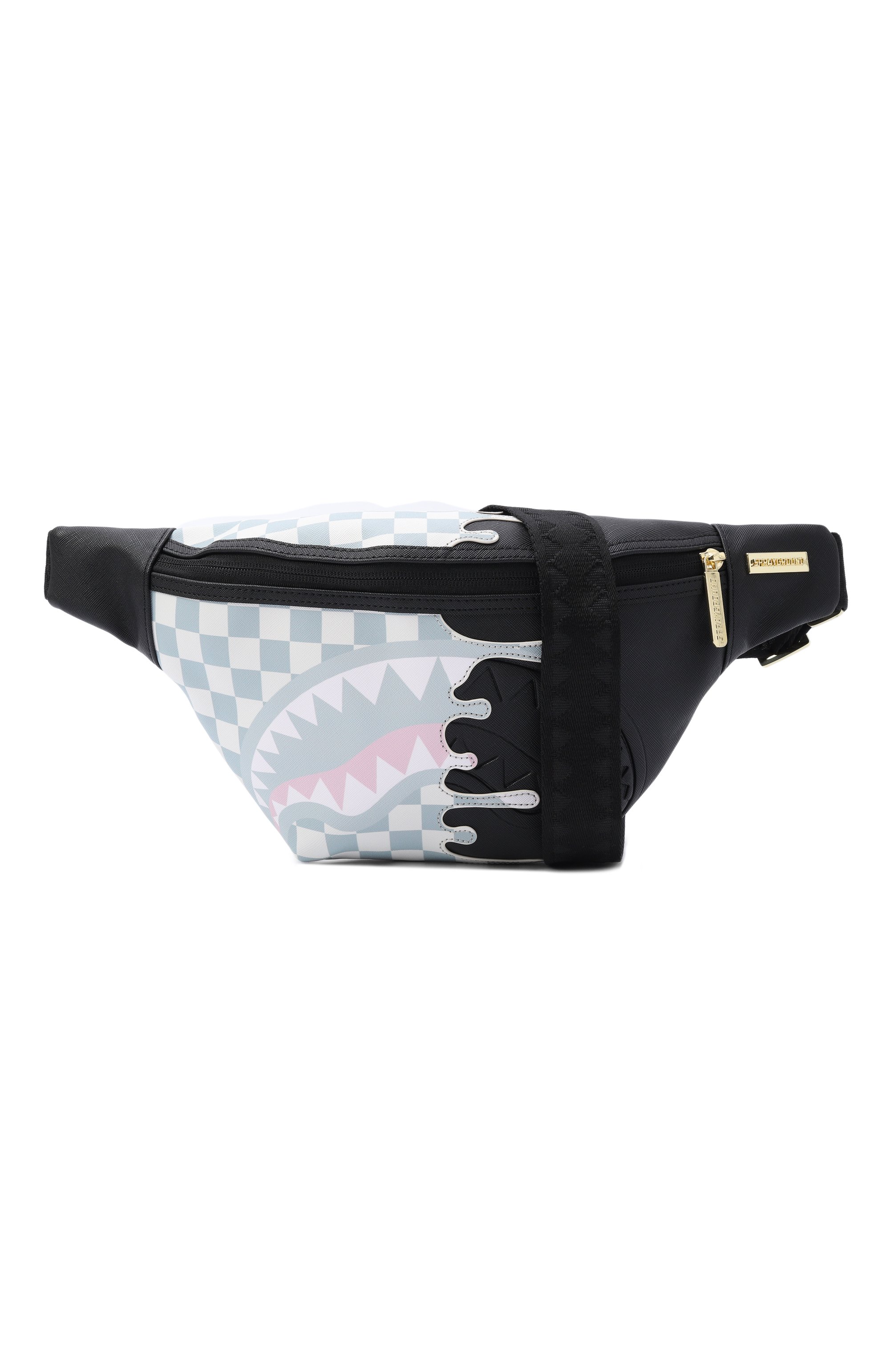 Поясная сумка unfinished shark SPRAYGROUND черного цвета по цене 13200 руб., арт. 910B8920NSZ/CREAM CHECK UNFINISHED SHARK SAVVY CR0, фото 4 Поясная сумка unfinished shark SPRAYGROUND, арт. 910B8920NSZ/CREAM CHECK UNFINISHED SHARK SAVVY CR0, фото 4