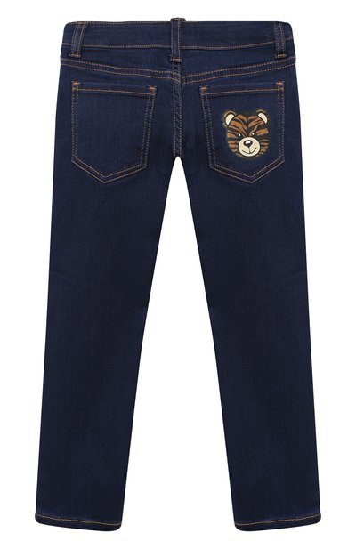 Джинсы MOSCHINO синего цвета по цене 15050 руб., арт. HAP03I/LXE24/4A-8A, фото 2 Джинсы MOSCHINO, арт. HAP03I/LXE24/4A-8A, фото 2