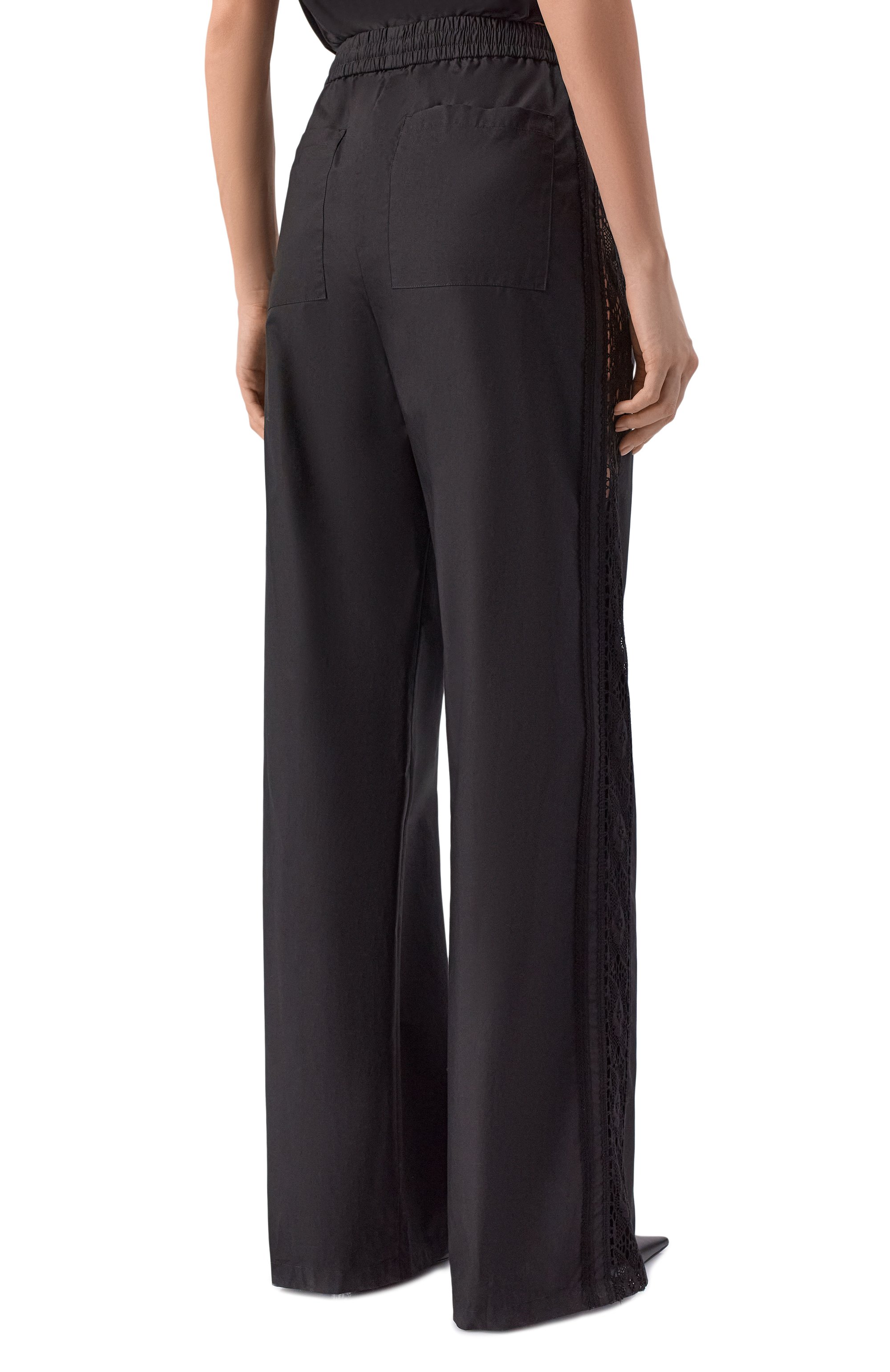 Хлопковые брюки MSGM черного цвета по цене 63850 руб., арт. 4041MDP08/267112, фото 4 Хлопковые брюки MSGM, арт. 4041MDP08/267112, фото 4