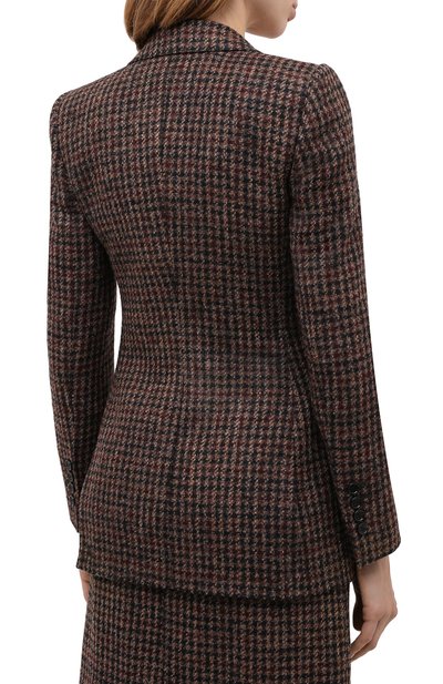 Шерстяной жакет DOLCE & GABBANA коричневого цвета по цене 244500 руб., арт. F29GZT/FQMH3, фото 5 Шерстяной жакет DOLCE & GABBANA, арт. F29GZT/FQMH3, фото 5