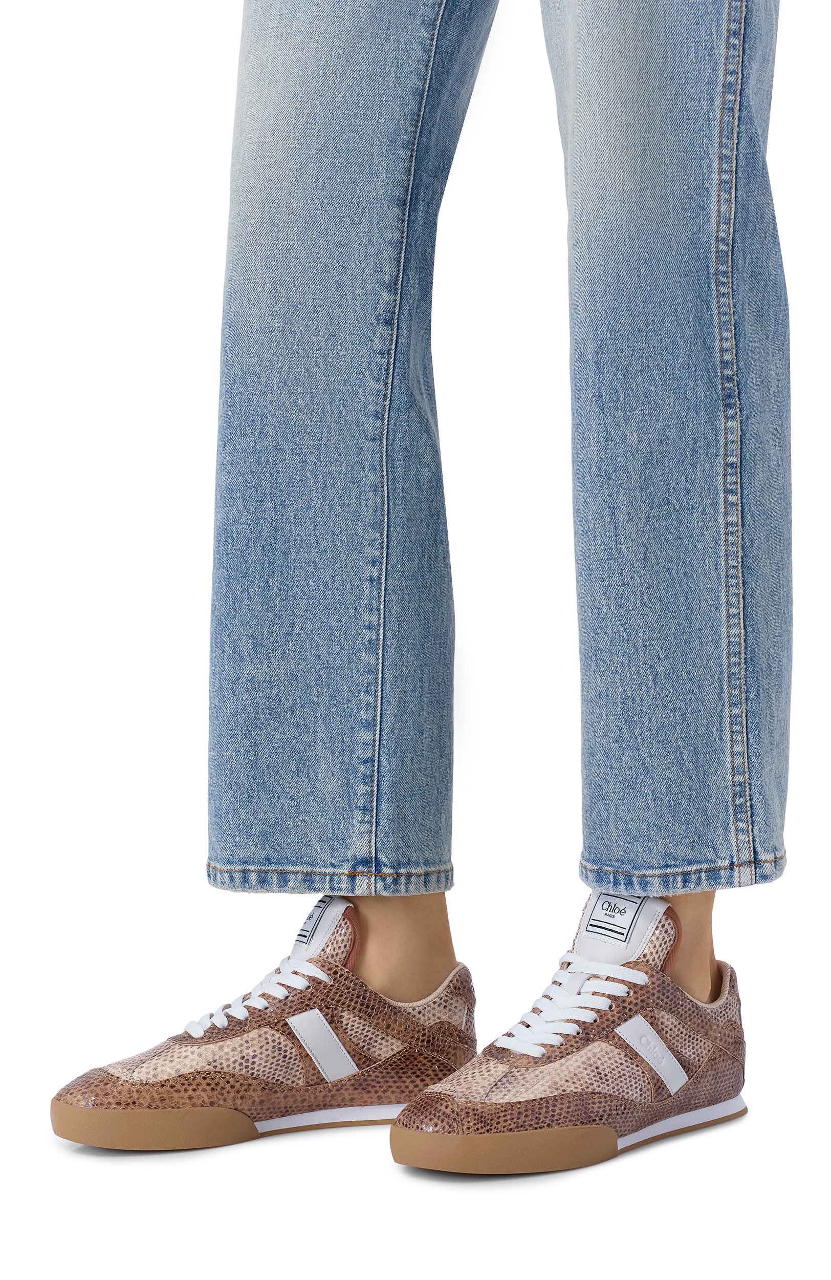 Кожаные кеды chloé kick CHLOÉ светло-коричневого цвета по цене 88500 руб., арт. CH26A07IYM, фото 2 Кожаные кеды chloé kick CHLOÉ, арт. CH26A07IYM, фото 2