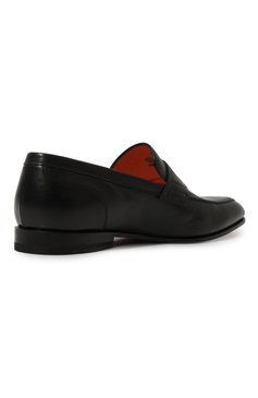 Мужские кожаные лоферы SANTONI черного цвета, арт. MCLG16451SA3BSG8 | Фото 5 (Материал сплава: Проставлено; Нос: Не проставлено; Материал внутренний: Натуральная кожа; Стили: Классический; Материал внешний: Натуральная кожа)