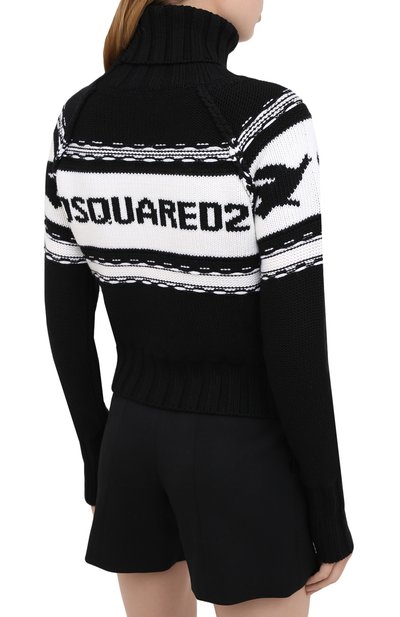 Шерстяной свитер DSQUARED2 черного цвета по цене 54300 руб., арт. S80HA0004/S17434, фото 4 Шерстяной свитер DSQUARED2, арт. S80HA0004/S17434, фото 4