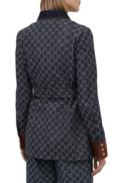 Джинсовый жакет GUCCI темно-синего цвета по цене 331200 руб., арт. 652658/XDBIP, фото 4 Джинсовый жакет GUCCI, арт. 652658/XDBIP, фото 4