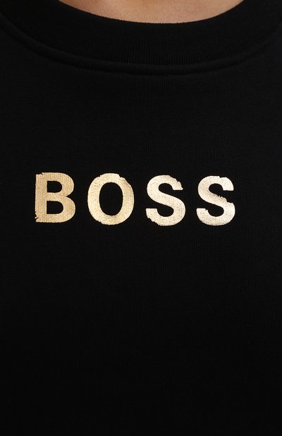 Хлопковый свитшот BOSS черного цвета по цене 19050 руб., арт. 50461945, фото 5 Хлопковый свитшот BOSS, арт. 50461945, фото 5