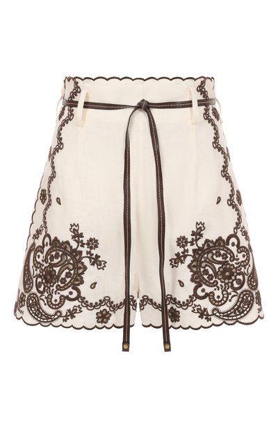 Женские льняные шорты ZIMMERMANN, арт. 3289ASS253