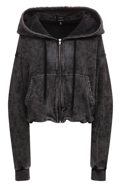 Хлопковая толстовка R13 серого цвета по цене 65300 руб., арт. R13WK216-K0010, фото 1 Хлопковая толстовка R13, арт. R13WK216-K0010, фото 1